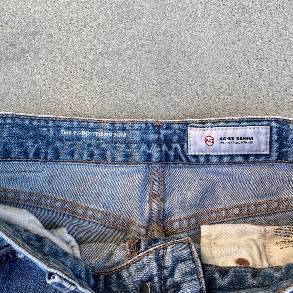 AG Adriano Goldschmied The Ex-Boyfriend Slim Distressed Blue‎ Jeans 26R - Picture 6 of 13